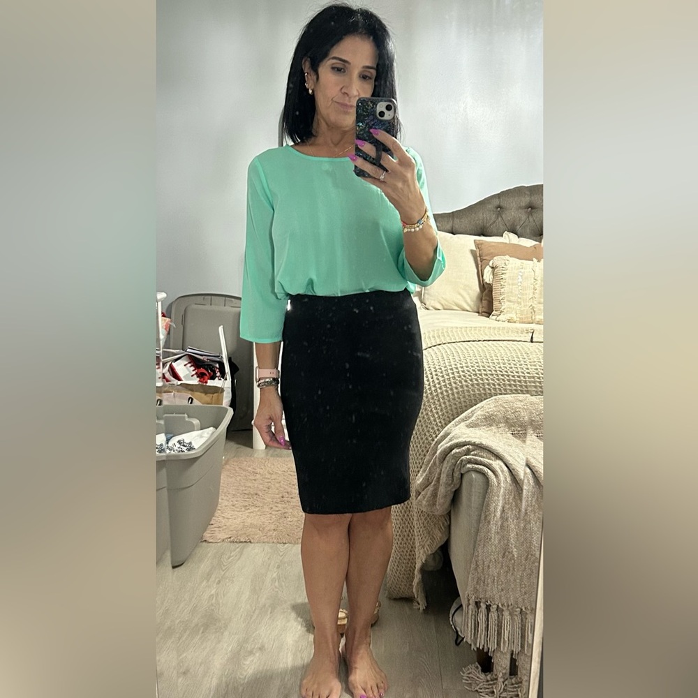 Bebe Black Pencil Skirt